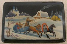 Russische Dose. Lackmalerei