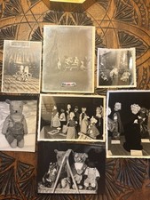 ?Lot 7 Fotos ~30-80er ~DDR Reich Kinder Spielzeuge Puppen Bären Plüsch SW ~7x10