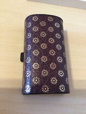 K8/ Peter Hahn Etui Box Schatulle Tasche Spiegel Braun Gold Lippenstift Case Box