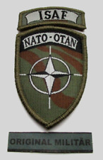 KLETT Bundeswehr Verbandsabzeichen 1x NATO-OTAN  + 1x ISAF Abzeichen oliv  Patch