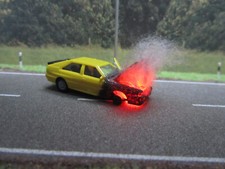 1:87 Audi 80 1.8 quattro Motorbrand H0 LED 12V-16V Feuer Laser Cut Unfall Patina