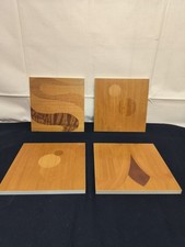 4x Mid Century Intarsien