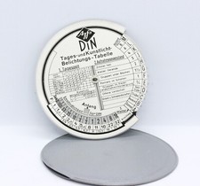 DIN Agfa Tages-und Kunstlicht-Belichtungs-Tabelle mit Tasche