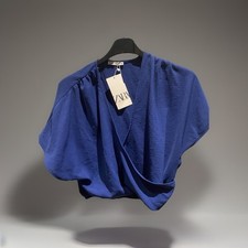 Bluse Zara Gr. M Blau Neu