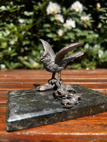 Bronze metall vogel auf - ?, /