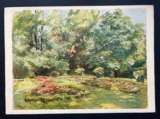 Max Liebermann "Garten in Wannsee" Hanfstaengl Kunstdruck München - geprägt
