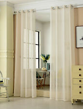 Gardinen Vorhänge Stores transparent Ösenschal Leinen Optik VH