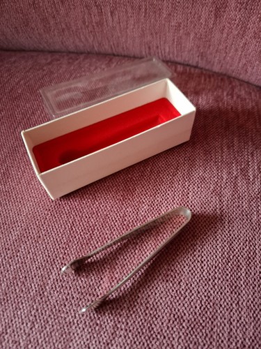 Alte zuckerzange silberfarben - zuckerzange, silberfarben-
