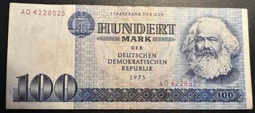 Ddr 100 mark banknote 1975 - ddr,