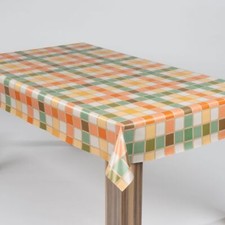 laro Wachstuch-Tischdecke Wachstischdecke Gartentischdecke Karo Bunt