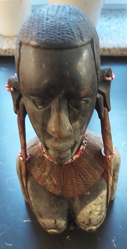 Alte afrikanische holz - alte, büste