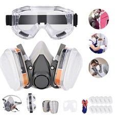 Atemschutz Gasmaske Halbmaske  6200 Staubmaske Lackiermaske Mit Wechselfiltern