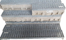 Birco Filcoten Pro V 5m Entwässerungsrinne mit Gefälle verz.Gitter C250 (6-10)