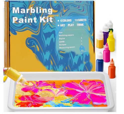 Wasser marmorierfarben set - wasser-marmorierfarben, –