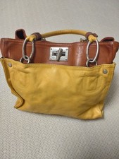 Lavorazione Artigianale Real Leather Damen Echtes Leder Handtasche Made In Italy