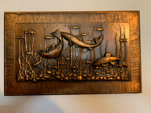 Kupferbild fische x33 cm - x33,