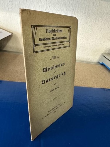 Monismus und naturgesetz - monismus,