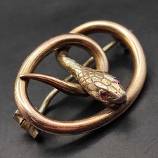 Antik Schlangen Brosche 19.jhd
