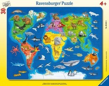 Rahmenpuzzle Weltkarte mit