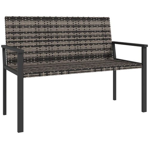 Zweisitzer rattanbank grau - rattanbank,