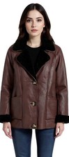 Damen Lederimitat-Jacke mit