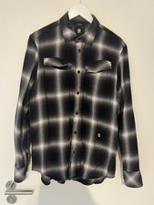 Hemd Herren Gr.L von G-Star Farbe Schwarz kariert Langarm Freizeithemd