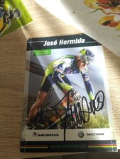 Autogrammkarte Von Radrennfahrer Jose Hermida, Handsigniert
