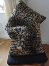 2 Sofa/Lounge Kissenhüllen Leoprint Fellimitat 45 x 45 cm
