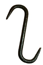 8" Eisen S Haken Fleischbalken Spielhaken - Metzger Speck Haken Handarbeit
