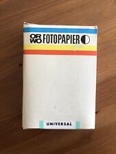 Orwo BS111 Fotopapier OVP 10,5x14,8cm 100 Blatt Vintage SW BW Karton Glossy