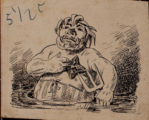 Karikatur illustration neptun - karikatur,