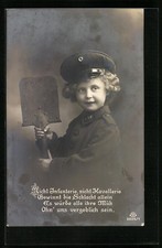 AK Nicht Infanterie, nicht Kavallerie..., Kleiner Soldat mit Schirmmütze und Sp 