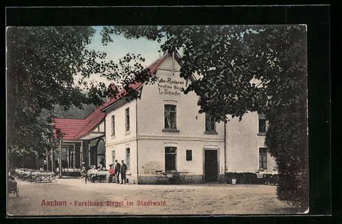 Ansichtskarte aachen gasthaus - ansichtskarte, aachen,