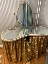 Antiker romantischer Schminktisch/Frisierkommode mit Spiegel