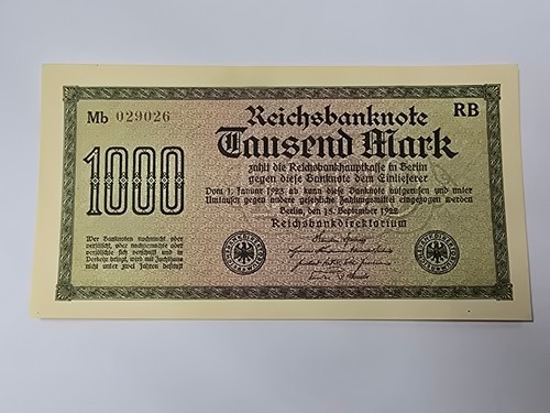 1000 mark 1922 reichsbanknote - mark,