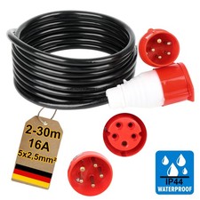 CEE Starkstromkabel Verlängerungskabel 5x2,5mm² 16A 2m-30m CEE Kraftstromkabel