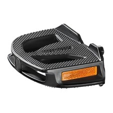 ergotec 86060001 Kunststoffpedal 9/16", mit Reflektoren, schwarz (1 Paar)