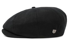 BRIXTON BROOD Snap Cap tiefschwarz herringbone Sommer BAKERBOY