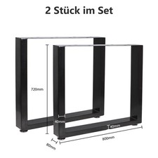 2X Tischgestell Tischuntergestell Tischkufen Tischbeine Tischfuß Bankgestell