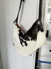 Herrenumhänge Tasche mit Echten Kuhfell Schultertasche