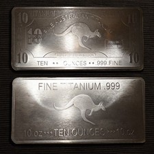 10 oz Titanbarren KÄNGURU (Kangaroo Titan Barren Titanium Unze Unzen) RAR