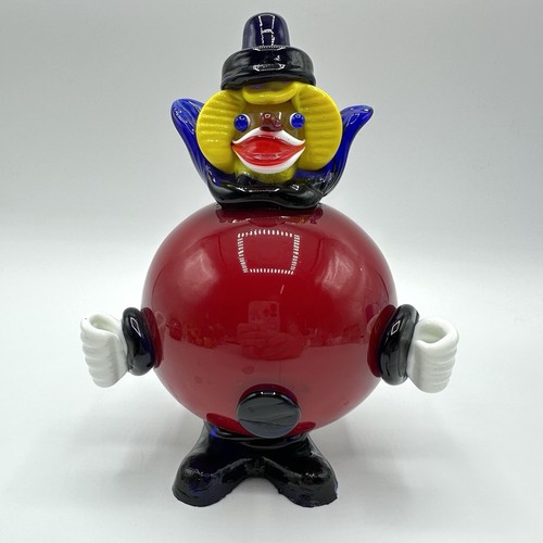 Glas figur clown - figur, bunt
