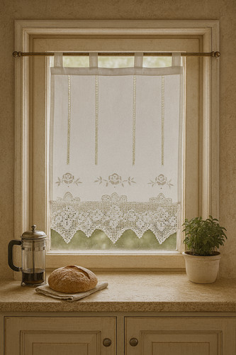 Fenstervorhang aus baumwolle - fenstervorhang,