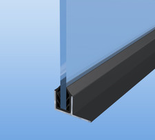 Seitenkeil-Verglasungs-Profil + Dichtung 5 - 8mm Aluminium Glas Plexiglas SDP