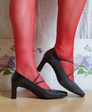 sexy Riemchen-Pumps Gr.7 40,5 PIERRE CHUPUI, schwarz, glitzernd, ungetragen