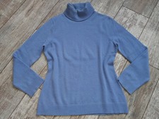 Rollkragenpullover von Laura di Sarpi, Gr. M, Hellblau, Langarm, Kaschmir
