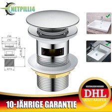  Waschbeckenstöpsel Pop-Up Abflusssieb Stöpsel Abflussstopfen für Waschtisch DE