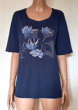 Olsen bildschönes T-Shirt Größe 46 - 48 Frontdruck Strassverzierung