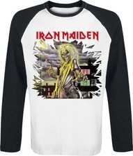 Iron Maiden Langarmshirt Herren Killers Shatter weiß/schwarz