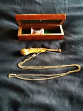 Bootsmannspfeife Seemannspfeife Pfeife mit Box Pfeife Messing Holz Antik-Stil